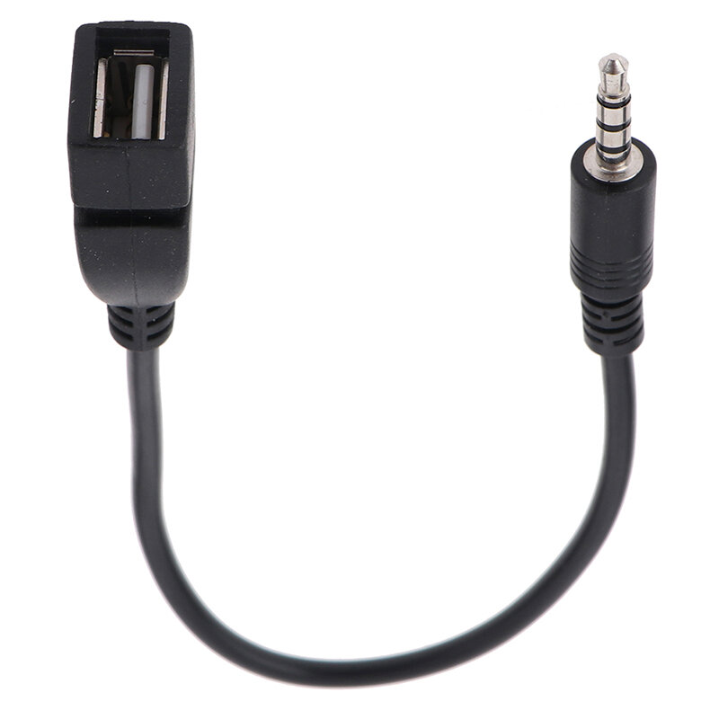 3.5 مللي متر أسود سيارة AUX الصوت كابل إلى USB الصوت كابل أدوات إلكترونية للسيارات لتشغيل الموسيقى سيارة الصوت كابل يو إس بي سماعة محول