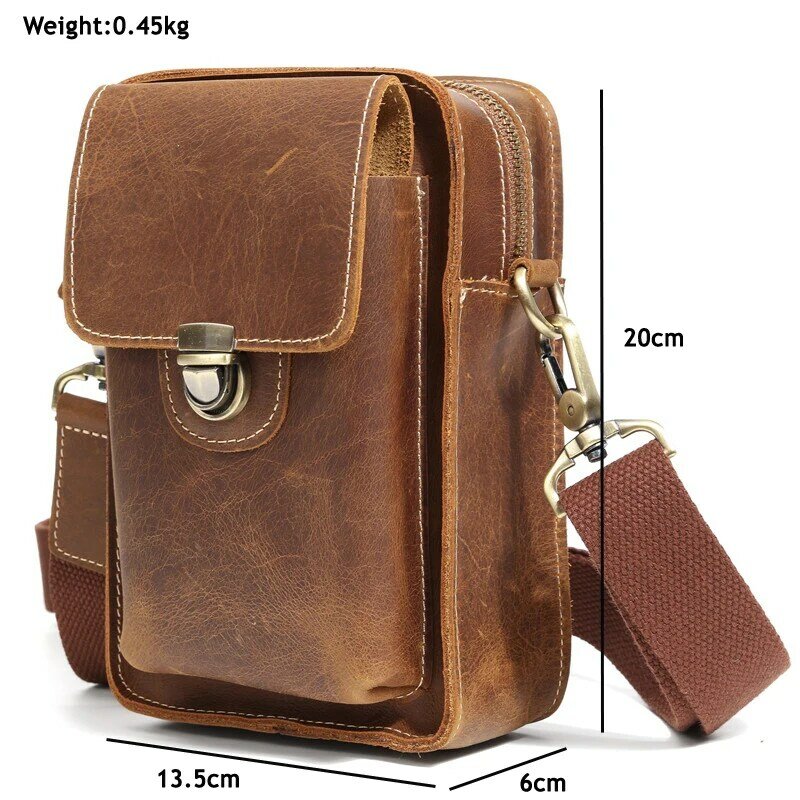 فاني الخصر حقيبة الرجال جلد طبيعي الكتف حقيبة للرجال صغيرة متعددة صندوق الهاتف المحفظة ومحفظة في الهواء الطلق عملة بطاقة الحقيبة