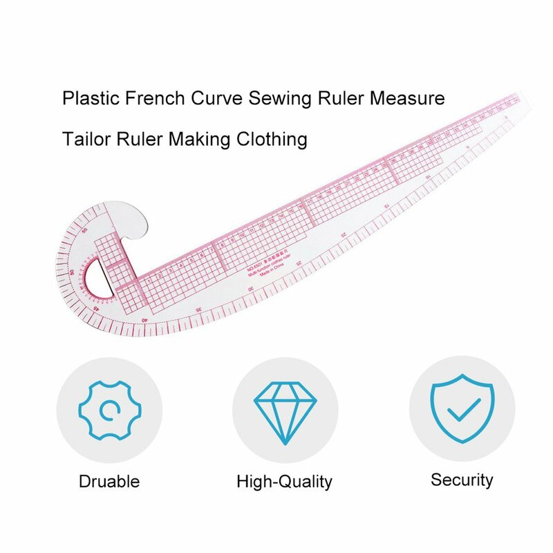 متعددة الوظائف 6501 البلاستيك الفرنسية منحنى الخياطة حاكم قياس خياط حاكم صنع الملابس 360 درجة الانحناء حاكم أدوات