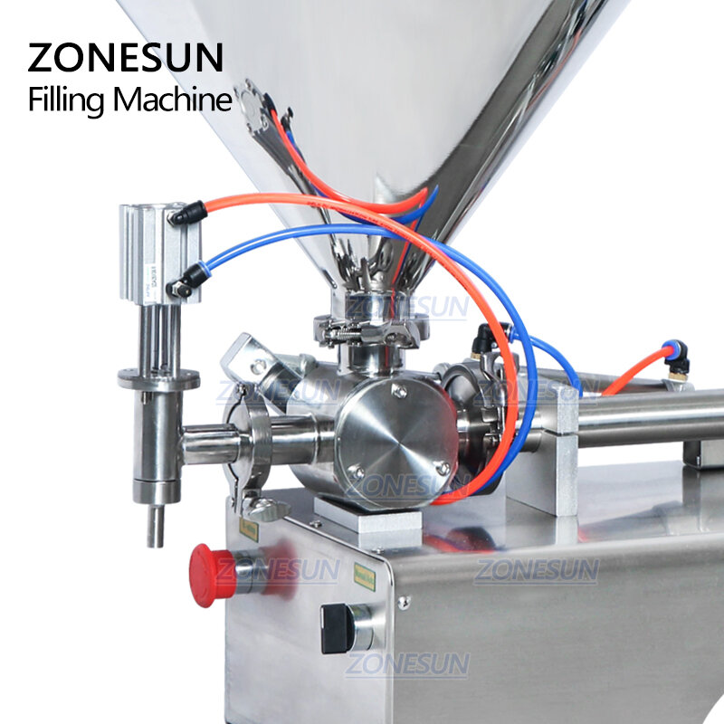 ZONESUN ZS-GTP1 هوائي سمكا السائل ملء Machine10-5000ML العسل لزجة زجاجة المشروبات فطيرة المربى الجسم متجر butte