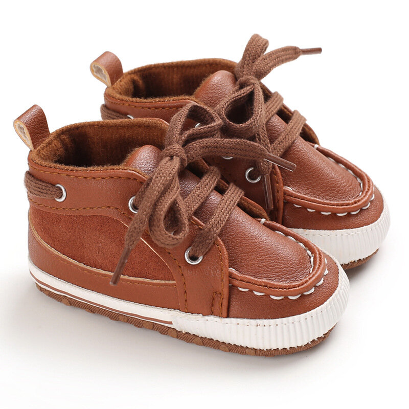 طفل حديث الولادة أحذية رياضية جلدية لينة سرير أحذية رضع أطفال فتيات الصبي Prewalker أحذية 0-18days