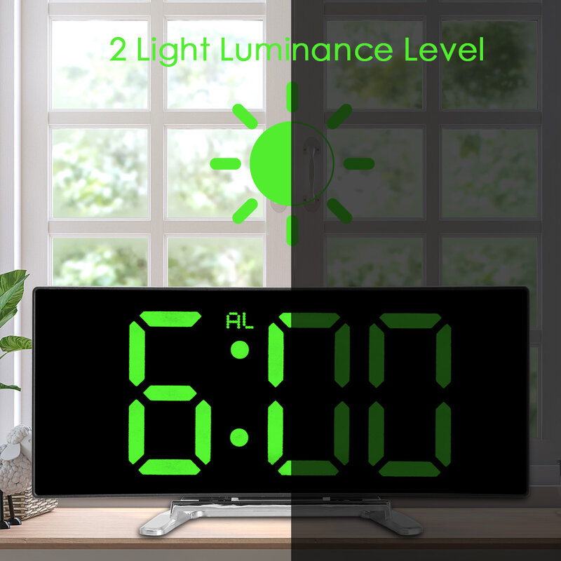 منبه رقمي على مدار الساعة عكس الضوء ساعة الطاولة شاشة LED المنبه الساعات الإلكترونية للديكور المنزل LED ساعة مكتب درجة الحرارة العرض