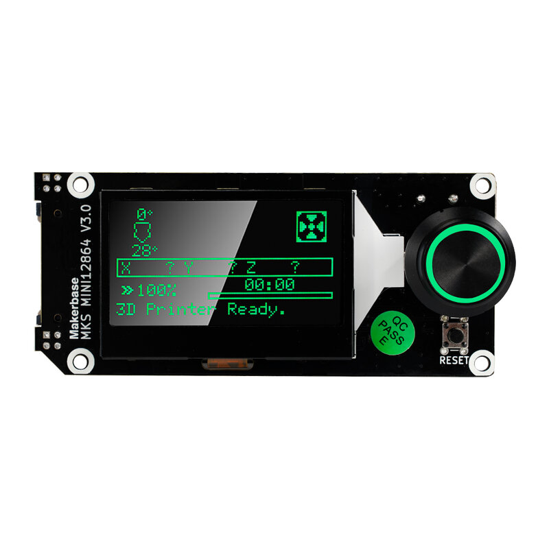 RAMPS MKS Mini12864 V3 إدراج بطاقة SD الجانب LCD الذكية شاشة عرض أجزاء طابعة ثلاثية الأبعاد ل MKS روبن نانو V2/3 GenL mini 12864