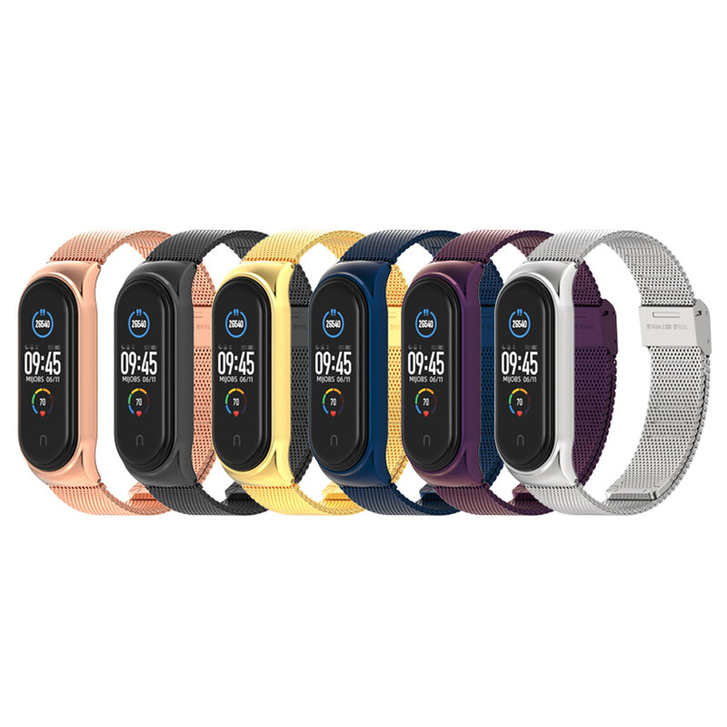 Mi Band 8 حزام ل شاومي Mi الفرقة 7 6 5 4 3 سوار Mi الفرقة 5 حزام معدني Correa Miband 4 Pulseira استبدال الأساور