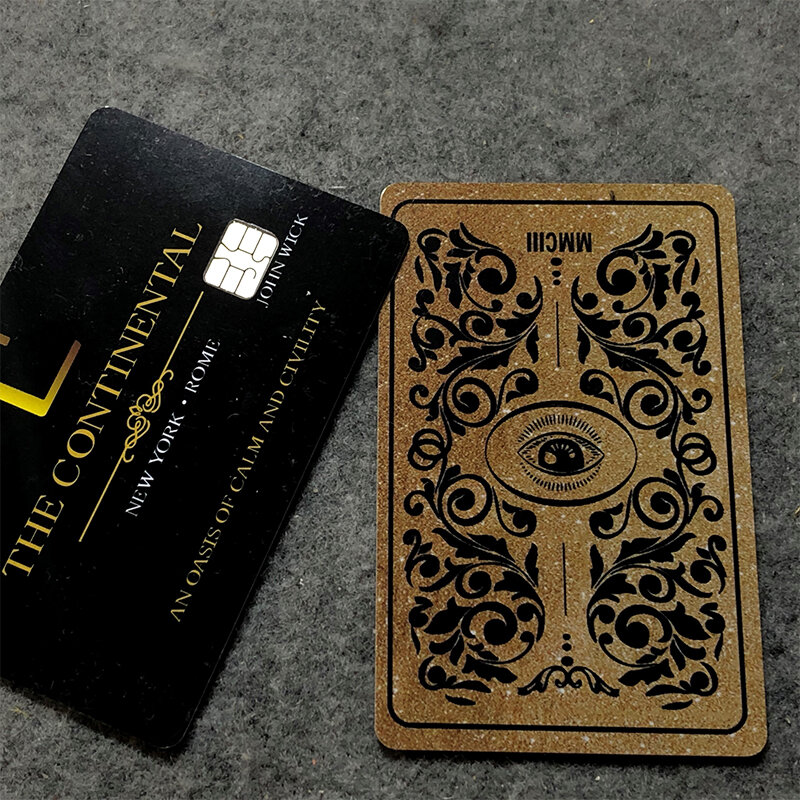 إكسسوارات فيلم جون ويك التنكرية ، عملات ذهبية مع بطاقة فندق كونتيننتال ، علامة Oath