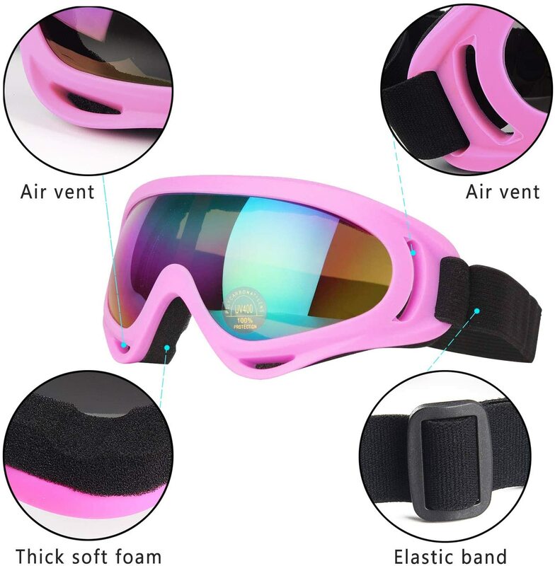 نظارات احترافية للتزلج على الثلج ، مقاومة للرياح ، حماية من البنفسجية ، ضد الضباب ، x400