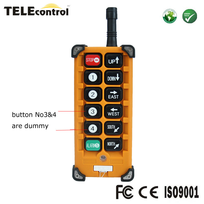 Telecontrol Telecrane متوافق 8 سرعة واحدة أزرار F23-A + + اللاسلكية الصناعية راديو التحكم عن بعد الارسال تحكم
