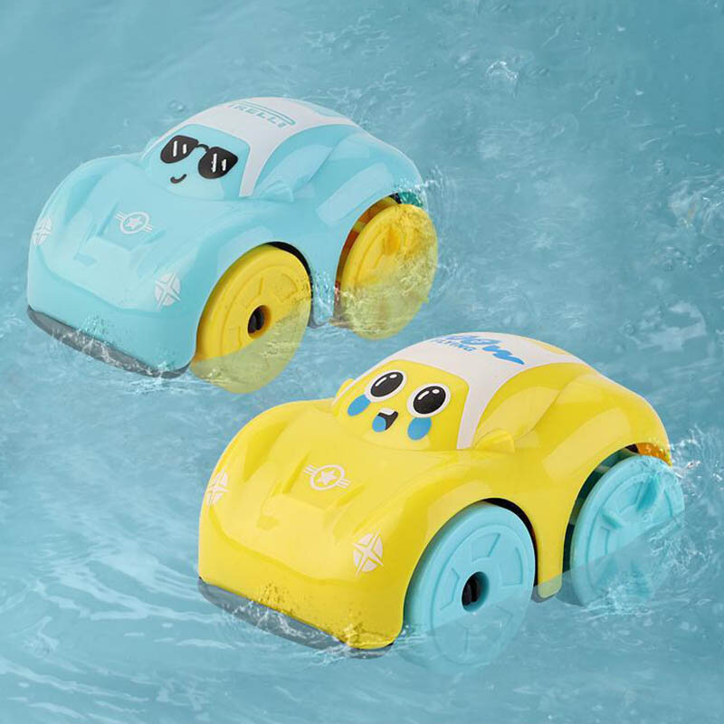 1 قطعة الإبداعية الكرتون سيارة شكل الطفل الاستحمام اللعب العائمة لعبة المياه لعب للأطفال عقارب الساعة السباحة لعبة