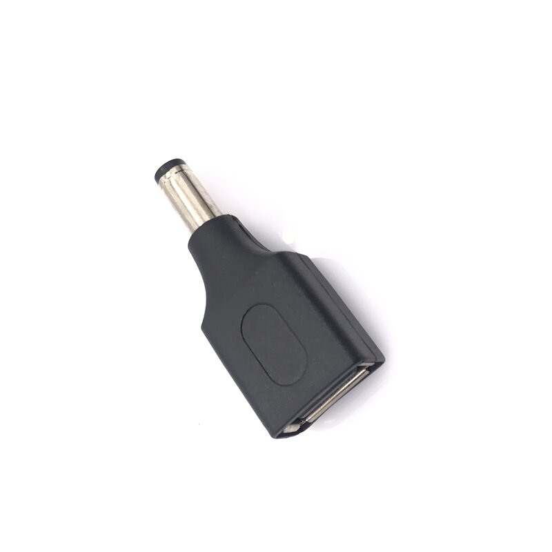 1 قطعة تستخدم عادة USB مجموعة 5.5*2.1 مللي متر أنثى جاك إلى USB 2.0 ذكر التوصيل تيار مستمر الطاقة الذكور إلى موصل سالب محول