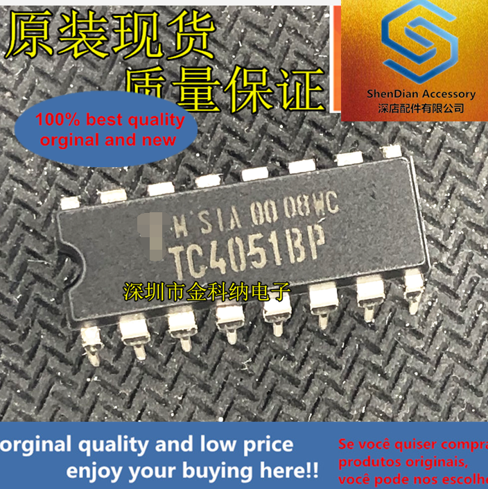 10 قطعة فقط الاصلي جديد TC4051BP TC4051 حزمة DIP-14 التناظرية التبديل رقاقة الدوائر المتكاملة