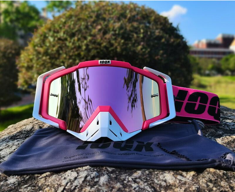 أحدث نظارة واقية من IOQX موتوكروس MX للطرق الوعرة مع خوذات واقية من الشمس نظارات تزلج رياضية لدراجة نارية ترابية