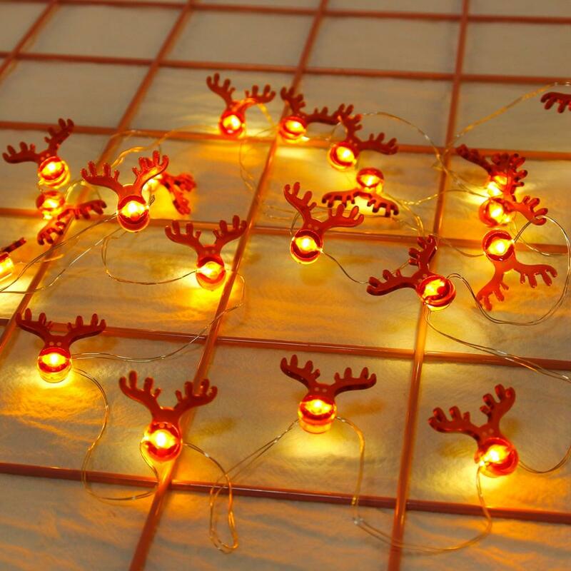 سانتا كلوز ثلج LED سلسلة الجنية أضواء جارلاند زينة عيد الميلاد للمنزل أضواء عيد الميلاد عطلة الإضاءة نافيداد