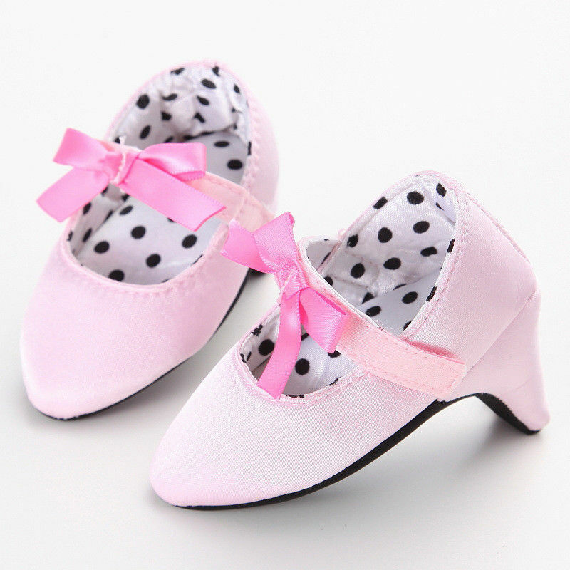 حذاء بكعب عالٍ للفتيات الصغيرات من 0 إلى 12 شهرًا ، حذاء الأميرة مع فيونكة لحفلات أعياد الميلاد الأولى ، وإكسسوارات الصور
