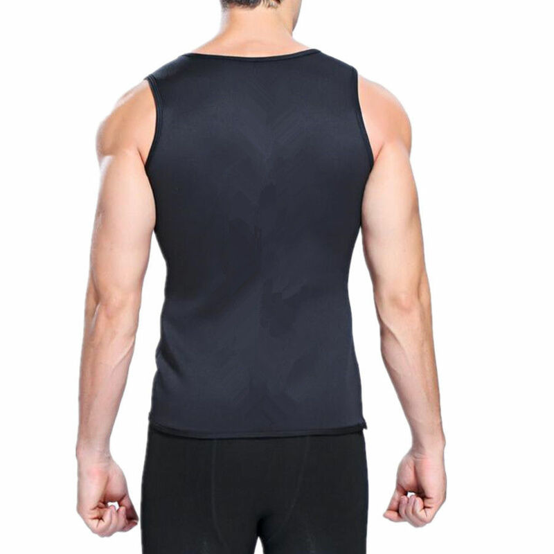 الرجال مدرب خصر سترة ساونا عرق محدد شكل الجسم تانك توب Bodycon بسط التخسيس المتقلب T قميص M-4XL 2020 جديد