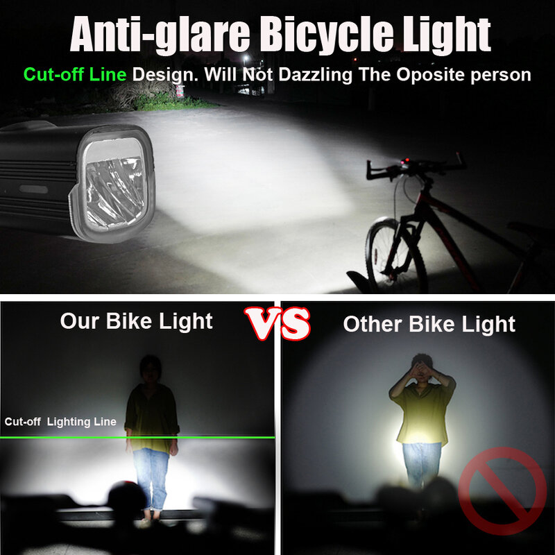 NEWBOLER مصباح الدراجة الأمامي 1000 التجويف الدراجة الخفيفة 4800mAh مقاوم للماء مصباح يدوي USB شحن الدراجة الجبلية الطريق الدراجات مصباح الملحقات