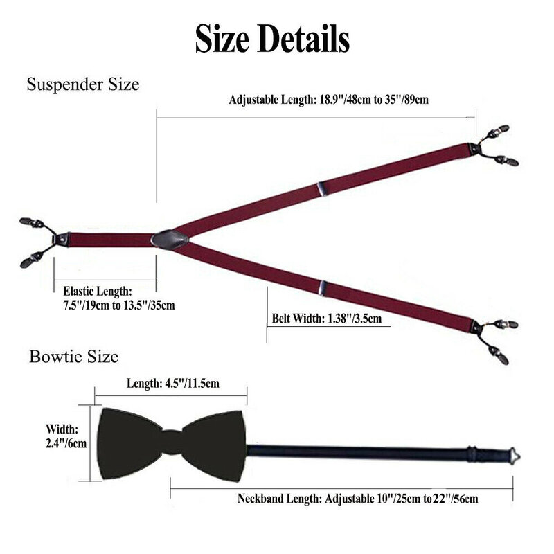 Hi-Tie-طقم مع أحزمة وحمالات من الحرير ، للرجال ، مع ربطة عنق معدنية ، 6 مشابك ، بنفسجي ، زهري ، للزفاف