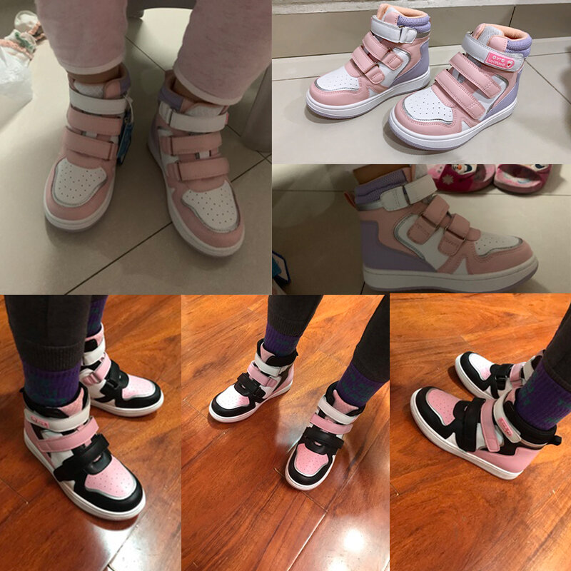 حذاء رياضي للأطفال من Ortoluckland حذاء رياضي للبنات الصغار أحذية لتقويم العظام للأولاد للركض من الجلد الشبكي للربيع مقاس 22 إلى 36