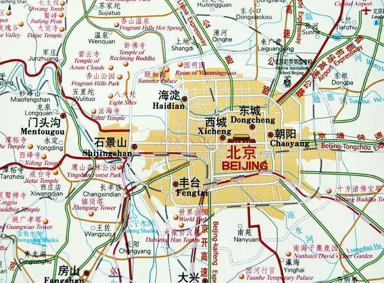 بكين خريطة السفر المرور ، بكين السياحية ، السياحة ، السياحة ، والأعمال التجارية