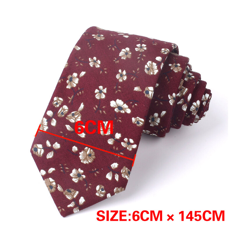 ربطة عنق قطنية للرجال والنساء ، طباعة زهور ، زفاف ، أعمال ، كاجوال ، مجموعة جديدة