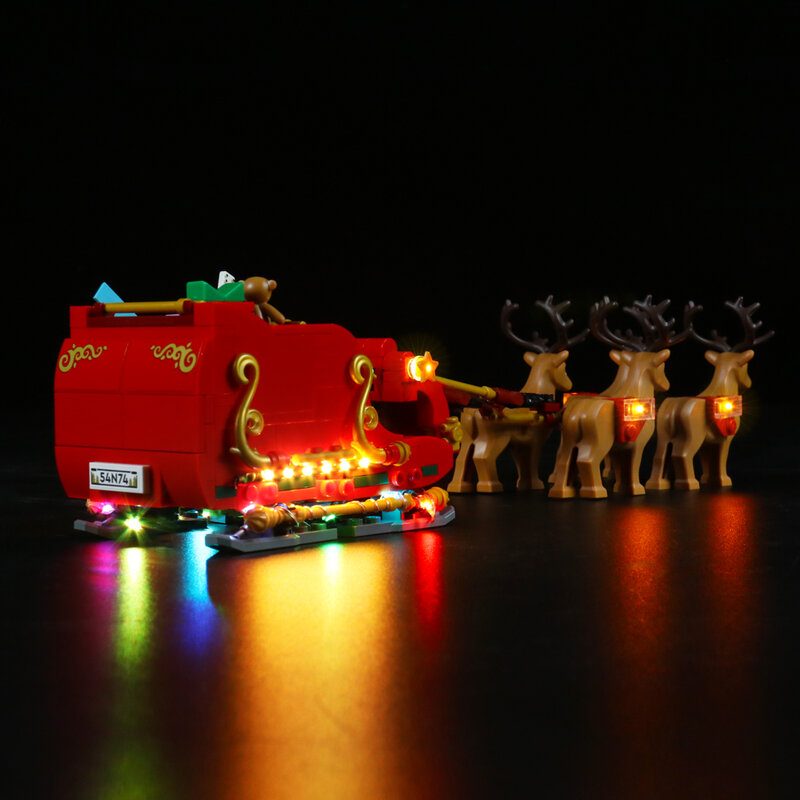 فونادو LED مجموعة الإضاءة ل 40499 سانتا مزلقة تحصيل لعبة مجسمة مجموعة إضاءة ، غير المدرجة لبنة البناء