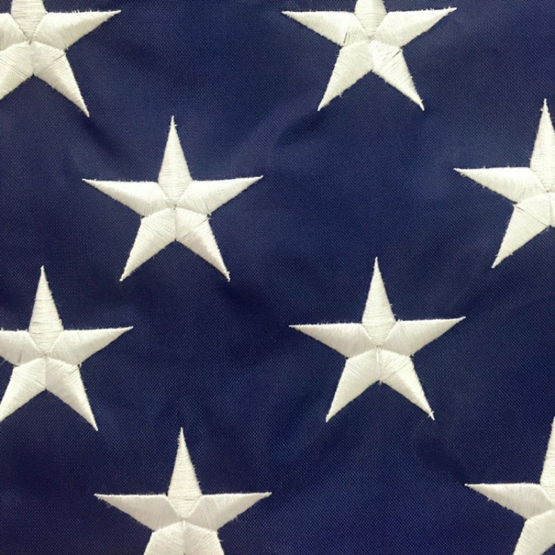 35.4X59 بوصة المطرزة العلم الأمريكي عيد الاستقلال في الهواء الطلق USA العلم مقاوم للماء النايلون مخيط المشارب الحلقات النحاس 90*150 سنتيمتر