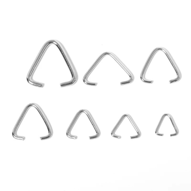 50-200 قطعة حلقات مثلث الانتقال خواتم متعددة الحجم سبليت خواتم فتح خواتم موصلات المشابك السنانير لصنع المجوهرات اكسسوارات