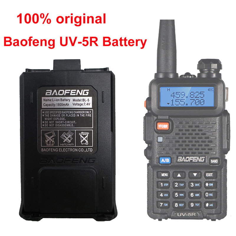 الأصلي Baofeng UV-5R 1800mAh 7.4 فولت بطارية ليثيوم على UV5R اتجاهين راديو اكسسوارات UV 5R بطارية جهاز الاتصال اللاسلكي راديو الملحقات