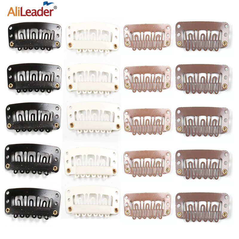 Alileader-كليب في الشعر التمديد مقاطع شعر مستعار للشعر البشري ، الانفجارات المفاجئة ، مشط معدني للإغلاق ، مجموعة 20 قطعة