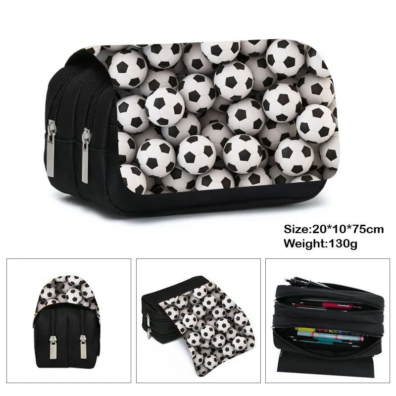 Soccerly/كرة القدم طباعة حالات التجميل حقيبة أقلام رصاص بنين الحقائب المدرسية كرة سلة للأطفال مقلمة الأطفال حقائب ثابتة