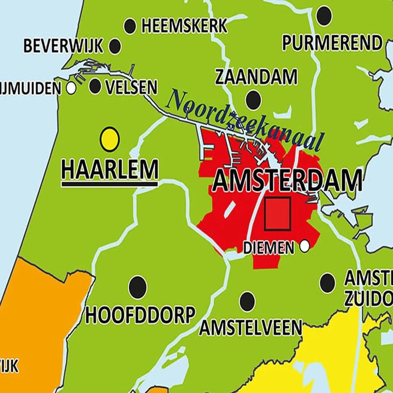 42*59 سنتيمتر خريطة هولندا في الهولندية حائط لوح رسم ملصق اللوازم المدرسية غرفة المعيشة ديكور المنزل حقيبة هدية للسفر