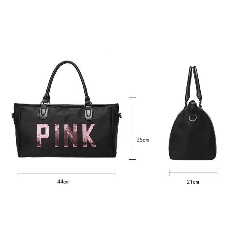 الوردي سعة كبيرة المرأة حقيبة ساع الموضة حقيبة يد المرأة عادية مقاوم للماء حقيبة تسوق الترتر رسالة Crossbag