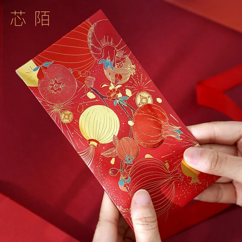 2023 الأحمر الصينية المغلف شخصية الإبداعية هونغباو الساخن ختم سماكة الراقية السنة الصينية الجديدة هدايا محظوظ