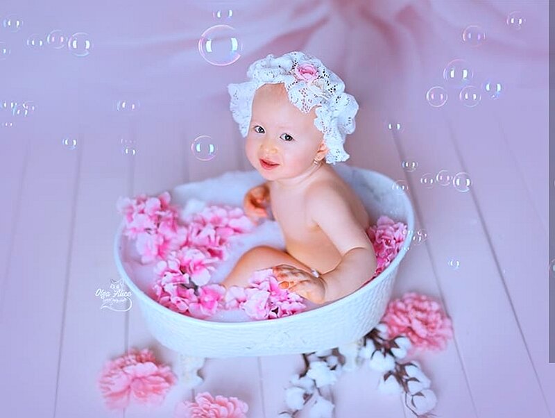 متعددة الوظائف يمكن ملء مع المياه الحديد حوض استحمام الوليد التصوير الدعائم اطلاق النار حوض استحمام الطفل القطن الدعامة الجميلة