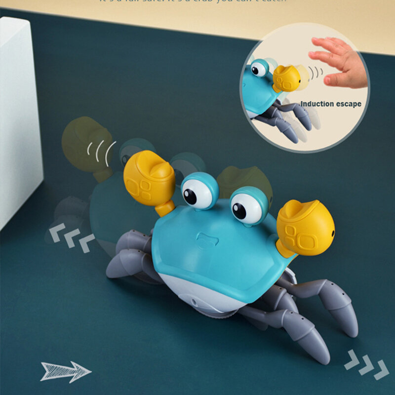 محاكاة التلقائي تجنب عقبة Crab لعبة الكهربائية التعريفي Crab لعبة الكرتون ضوء الموسيقى شحن Crab تشغيل لعبة للأطفال