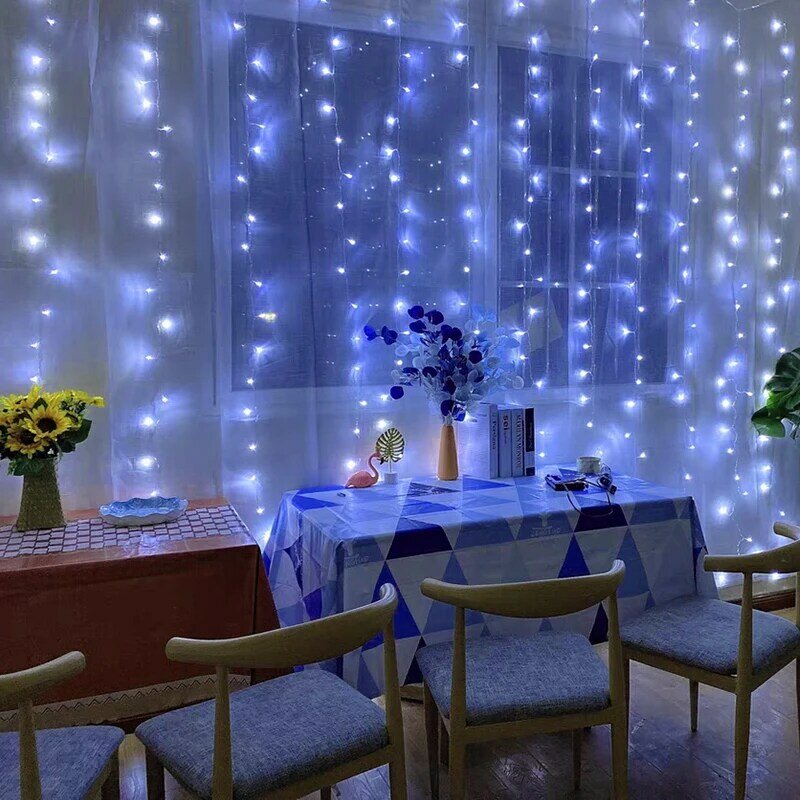 أضواء عيد الميلاد Led الجنية أضواء نافيداد الديكور صالون الجمالية غرفة ديكور ل ستارة زفاف 2023 السنة الجديدة عطلة حديقة