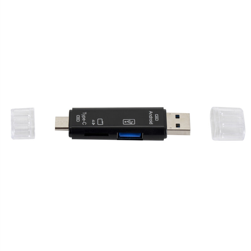 Grwibeou Type C & المصغّر USB & USB 3 في 1 عالية السرعة العالمي OTG TF قارئ بطاقات للهاتف أندرويد الكمبيوتر تمديد رؤوس