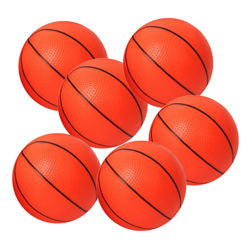 6 قطعة كرة السلة مع مضخة صغيرة صغيرة الأطفال نفخ كرات السلة مريحة متعة ألعاب رياضية داخلية الوالدين والطفل