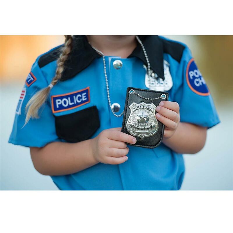 الأطفال تأثيري لعبة أمريكا الشرطة دور اللعب لعبة فستان التظاهر اللعب أمريكا الشرطة شارة خاصة مع سلسلة و حزام كليب