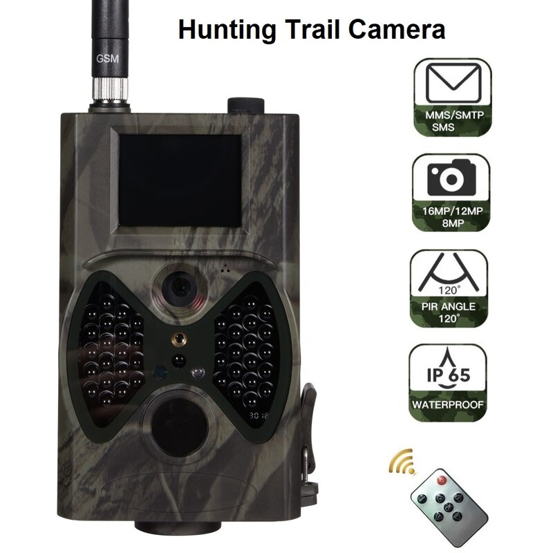في الهواء الطلق 2G HC300M 1080P الخلوية درب كاميرات البرية لعبة فخ للرؤية الليلية الصيد الأمن اللاسلكية مقاوم للماء الحركة المنشط