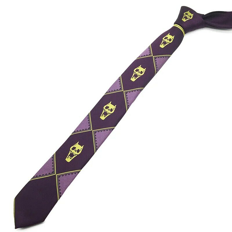 ربطة عنق على شكل جمجمة للمغامرة الغريبة من JoJo ، كيرا يوشيكاجي ، كيلر كوين ، كوسبلاي ، 4 ألوان