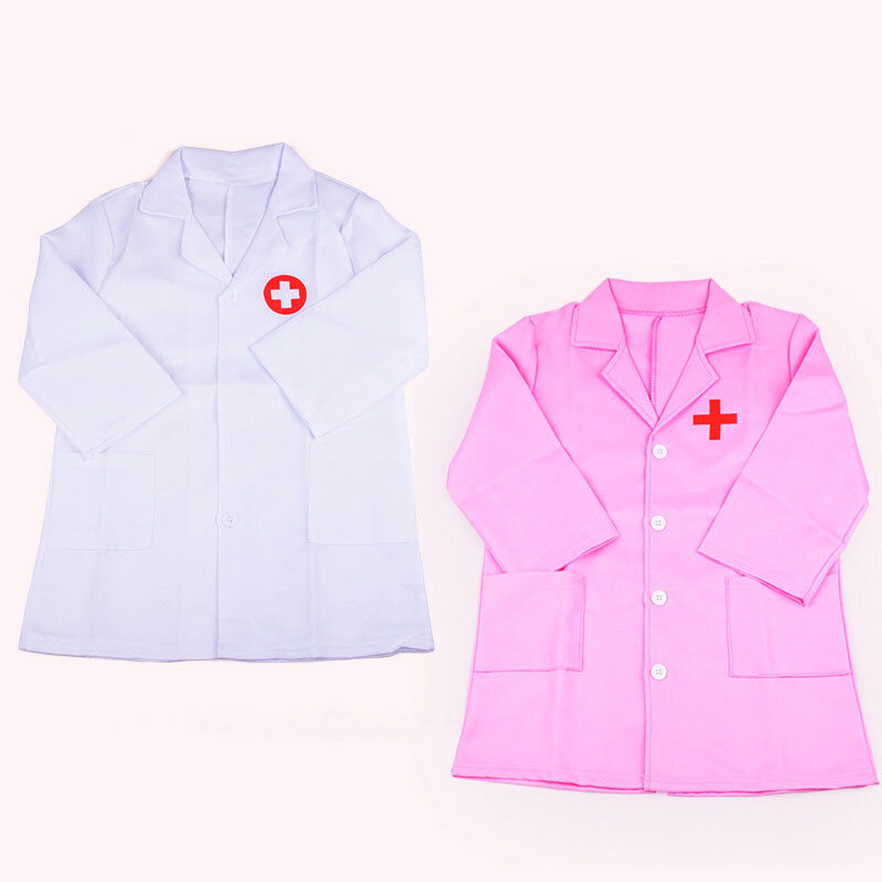 ممرضة موحدة هالوين الاطفال الطبيب زي الأطفال رياض الأطفال الأداء تأثيري معطف المستشفى مع غطاء