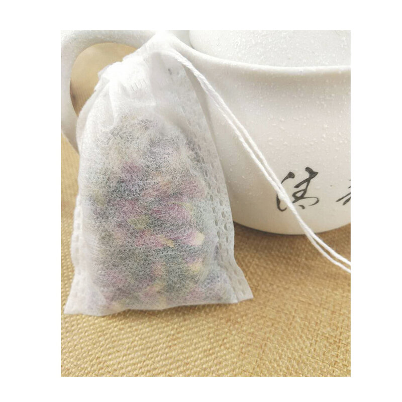100 قطعة/الوحدة teabaga 5x7 سنتيمتر أكياس الشاي المعطرة فارغة مع سلسلة شفاء ختم تصفية ورقة ل عشب الشاي فضفاض