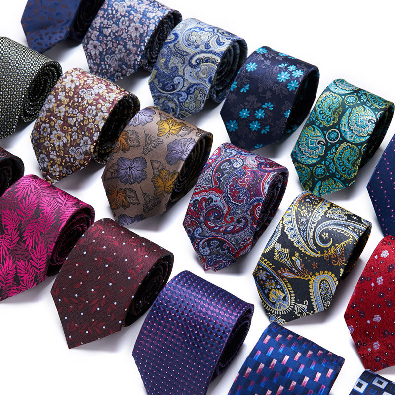 ربطة عنق رجالية من الحرير الأزهار ، الأزرق ، الأخضر ، البرتقالي ، بيزلي ، يصلح لمكان العمل الزفاف ، ضئيلة ، العلامة التجارية الجديدة ، 100% الحرير ، 7.5 سنتيمتر
