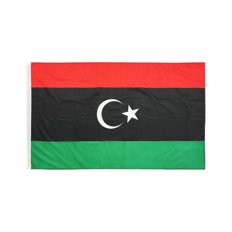 3X5 قدم ليبيا LBA ليبيا العلم مع الحلقات النحاسية للديكور