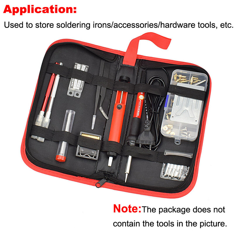 حقيبة أدوات مطورة حديثًا للكهربائي ، حقيبة أدوات محمولة من الجلد الصناعي ، حقيبة لحام حديد ، حقيبة أدوات لإصلاح الأجهزة