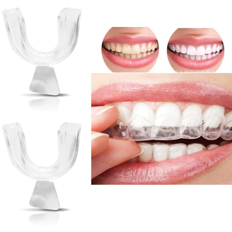 8 قطعة أداة تبييض الأسنان بالحرارة جبيرة الأسنان القابلة للتشكيل صواني الأسنان الرئيسية العناية بالفم تبييض جل الفم