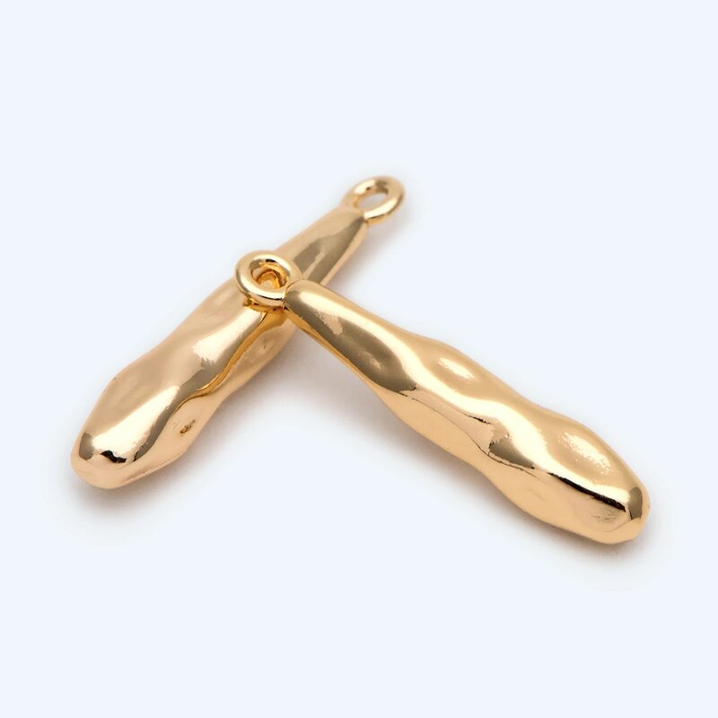 10 قطعة الذهب مطروق شريط حلية لصنع المجوهرات لتقوم بها بنفسك لوازم المواد (GB-2416)