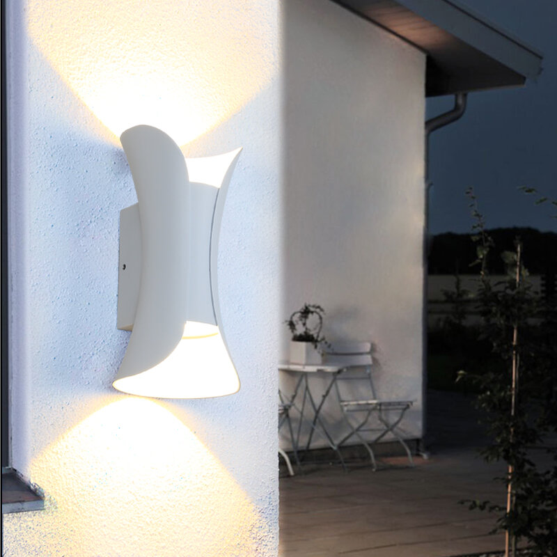 6 واط/10 واط LED الجدار مصباح داخلي IP65 إضاءة خارجية مقاومة للماء الممر غرفة نوم غرفة المعيشة الجدار ضوء الألومنيوم الشمعدان حديقة مصباح