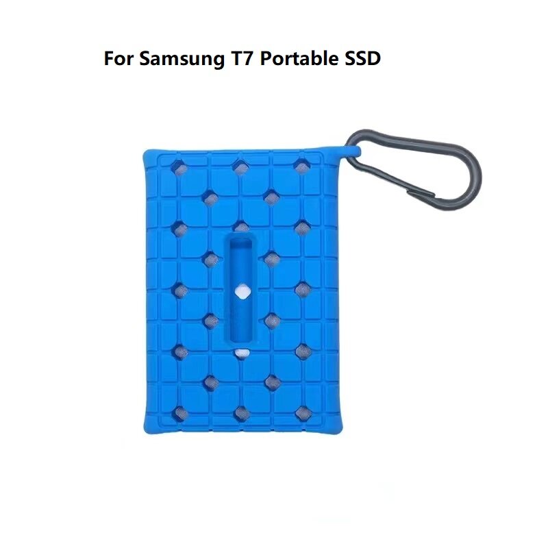 المحمولة SSD PSSD كم الجلد القرص الصلب القرص الصلب الغطاء الواقي مكافحة سقوط سيليكون الحال بالنسبة لسامسونج T7 اللمس