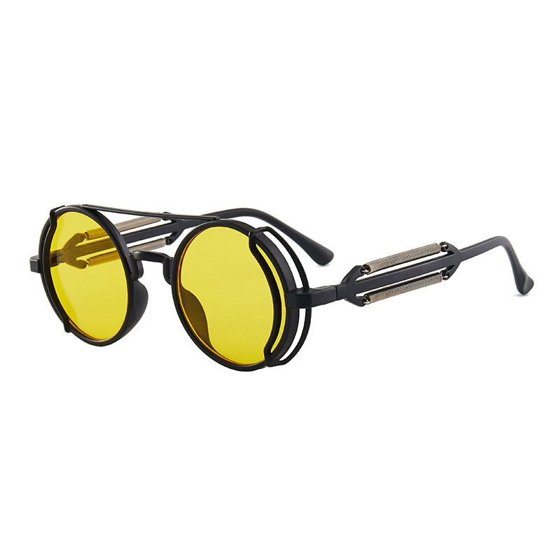 نظارة شمسية بتصميم ريترو steampunk للرجال بتصميم دائري نظارة شمسية قوطية منتجات جديدة موضة 2021 نظارات شمسية للنساء UV400